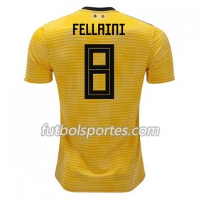 Camisetas Bélgica Fellaini 8 Segunda Equipacion Mundial 2018